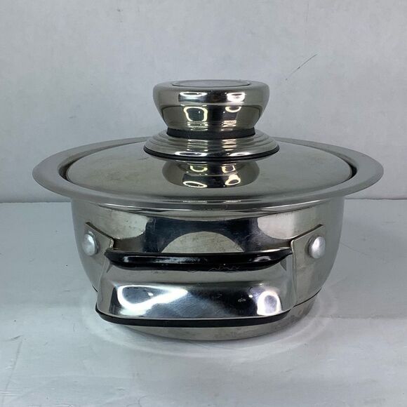 Nutri Stahl Cooking System 1 Quart Saucepot & Cover Mini Stainless Steel - Picture 7 of 11